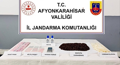 Sinanpaşa'da uyuşturucu operasyonunda 2 zanlı tutuklandı